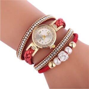 Rhinestone Bracelet Quartz Watch
